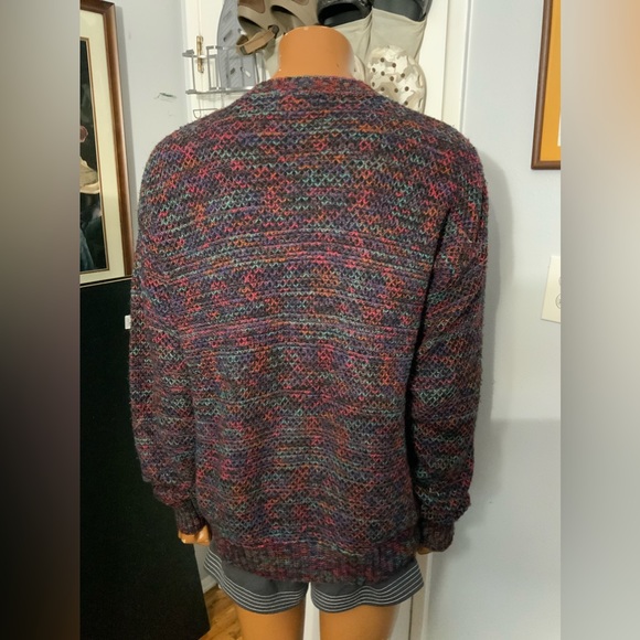 Vintage Bellagio Italy Multicolored 3D Artsy Crewneck Pullover Sweater - Picture 6 of 9